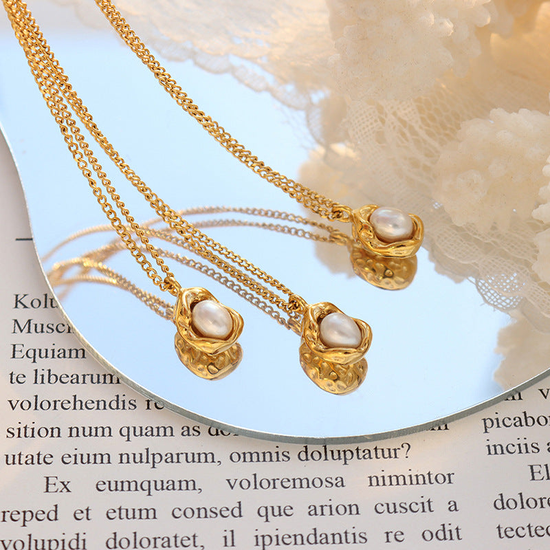 Collier en Perles d’Eau Douce Naturelles Irregulières