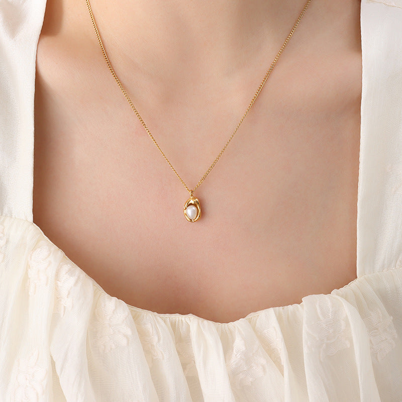 Collier en Perles d’Eau Douce Naturelles Irregulières