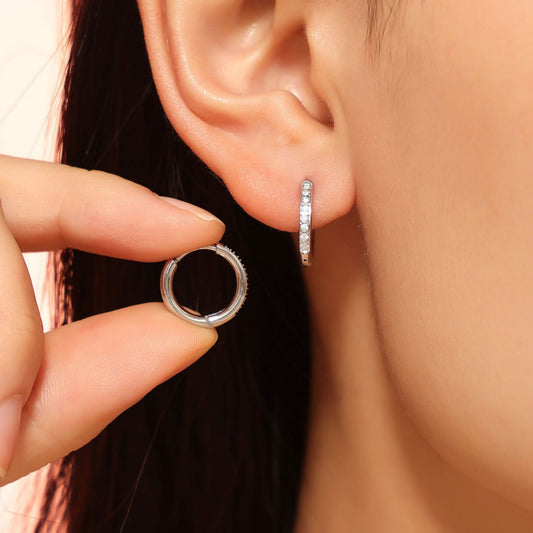 Boucles d’oreilles créoles pavées