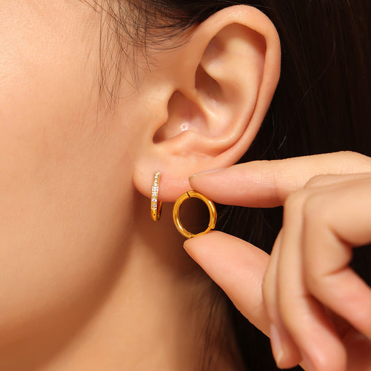 Boucles d’oreilles créoles pavées